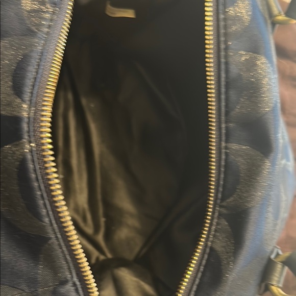 Coach Blue Sparkle and Gold Handbag - Picture 3 of 6